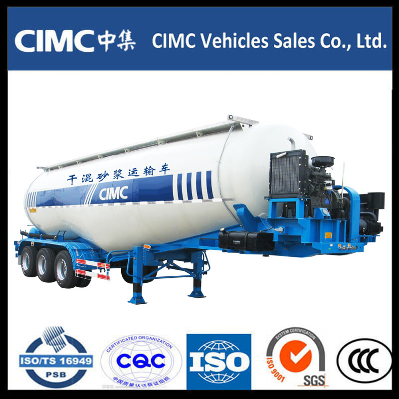 CIMC 3-осный контейнер для сыпучих грузов Цементный полуприцеп